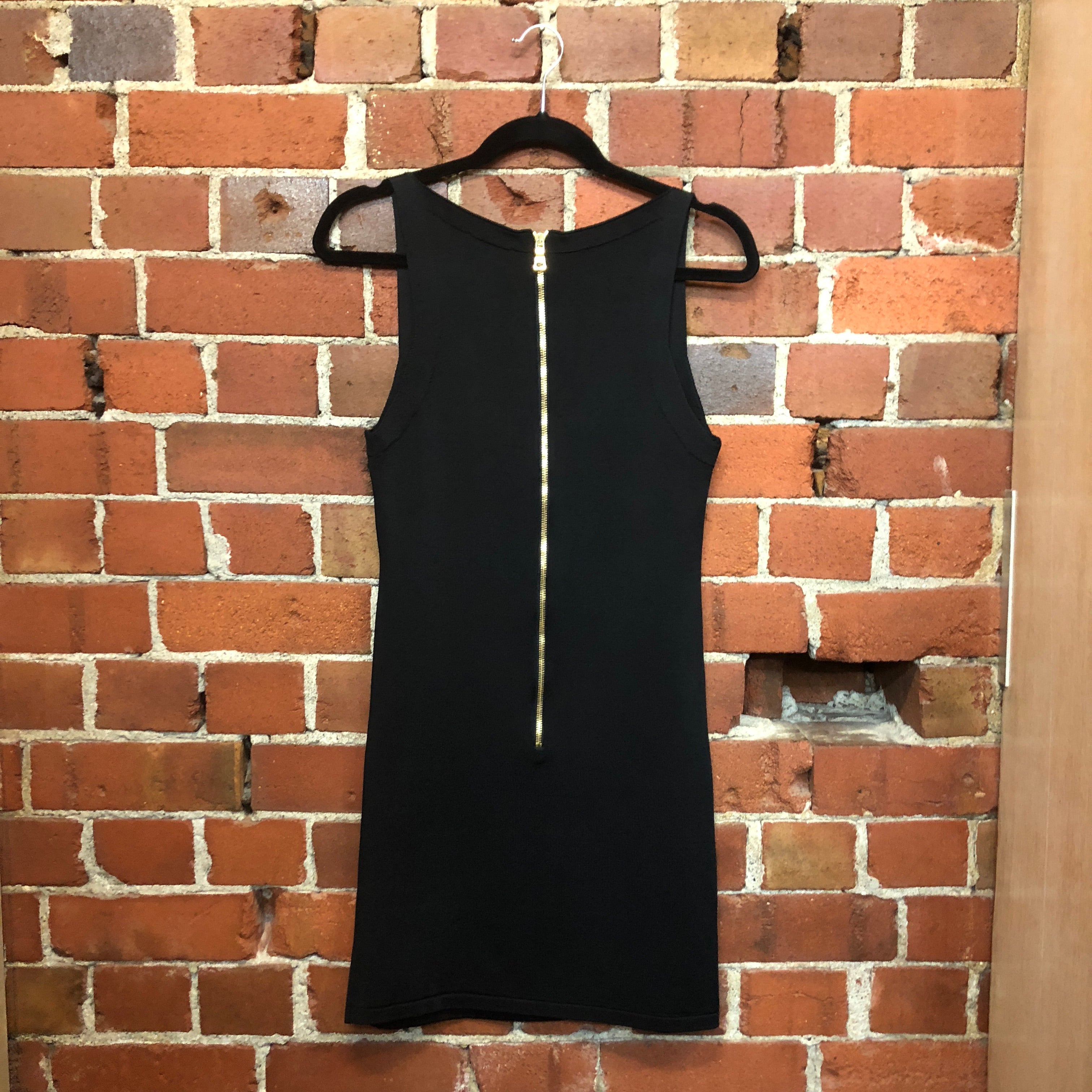 BALMAIN sexy LBD body con dress with lace up front